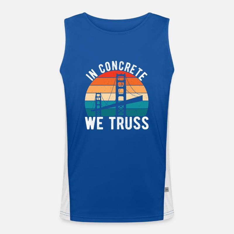 Bridge Engineer Bridge Construction Men's Functional Contrast Tank Top 