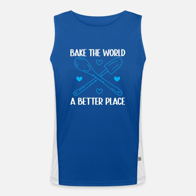 Baking Bakery Baker Men's Functional Contrast Tank Top 
