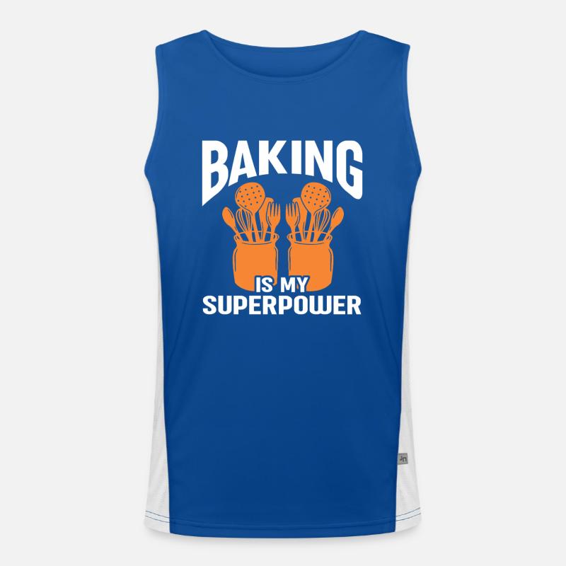 Baking Bakery Baker Men's Functional Contrast Tank Top 