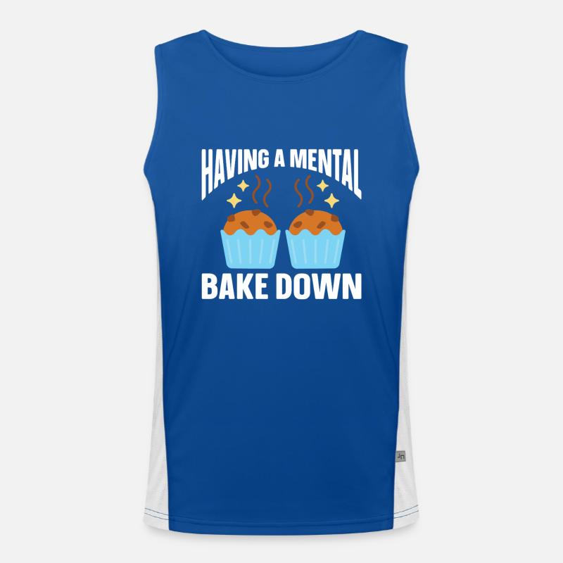 Baking Bakery Baker Men's Functional Contrast Tank Top 