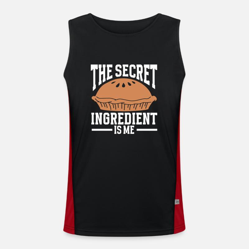 Baking Bakery Baker - Men's Functional Contrast Tank Top  - black/red