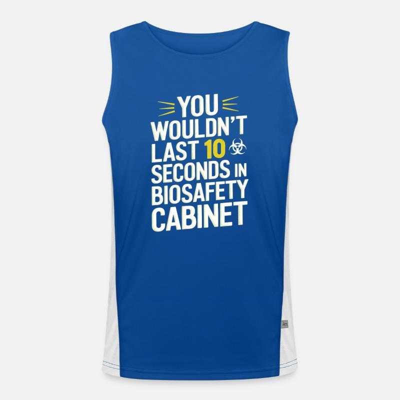 Microscope Enthusiast Lab Technician Science Men's Functional Contrast Tank Top 