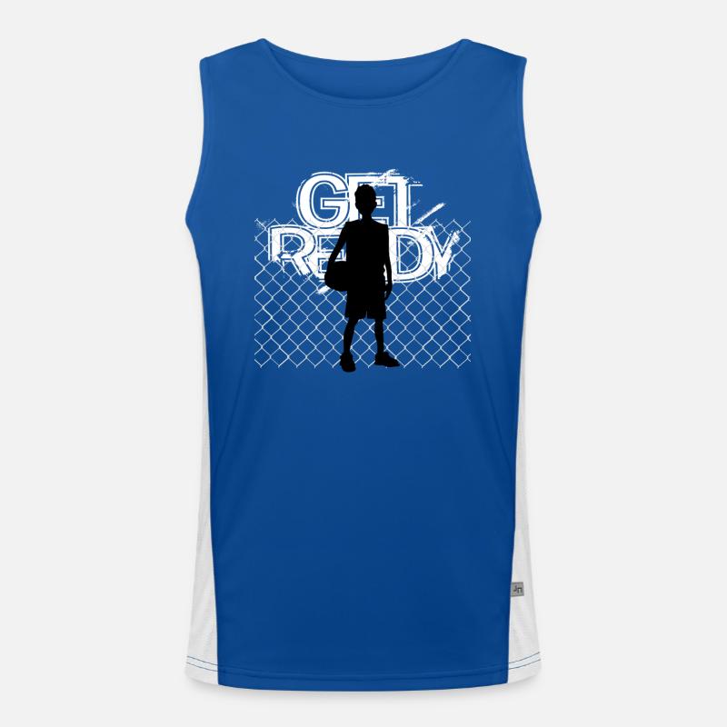 Préparez-vous Basketball Silhouette Design Débardeur respirant contrasté Homme 