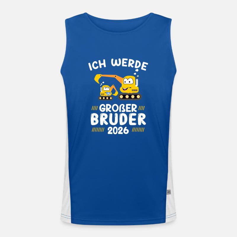 Ich werde großer Bruder 2026 Bagger Funktionelles Kontrast-Tank Top für Männer 