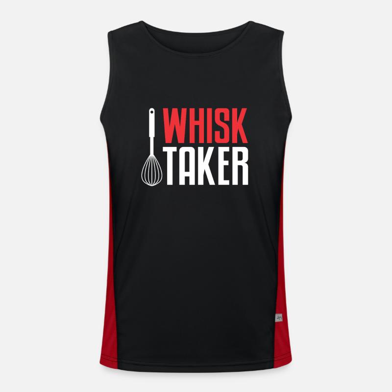 Baking Bakery Baker - Men's Functional Contrast Tank Top  - black/red