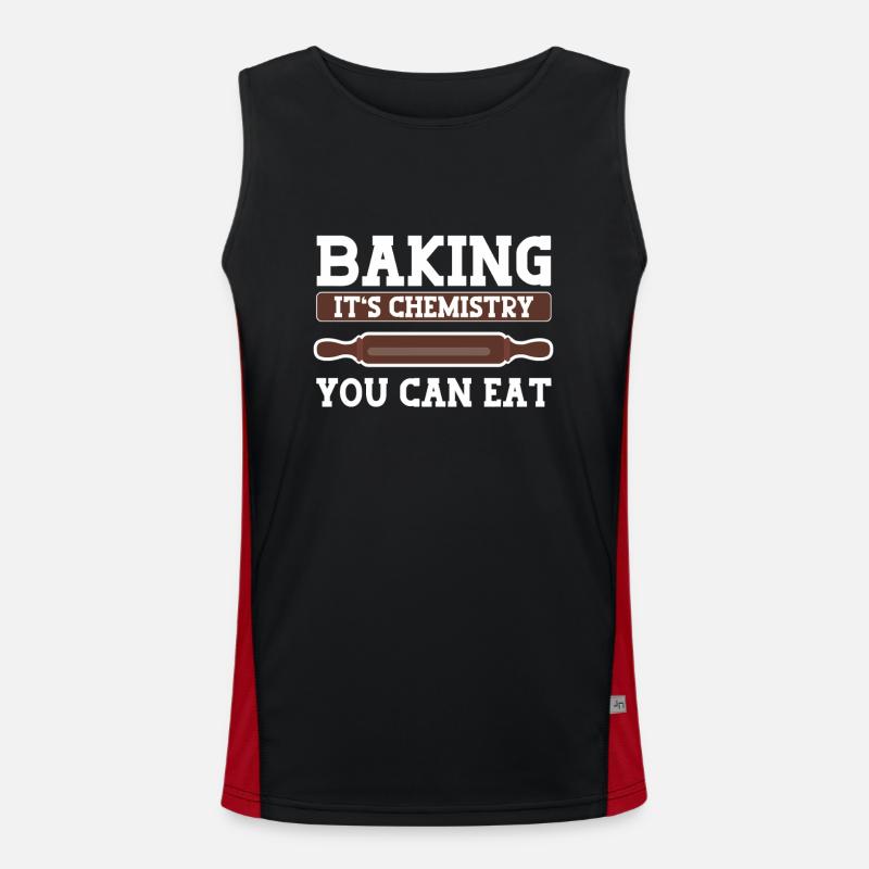 Baking Bakery Baker - Men's Functional Contrast Tank Top  - black/red