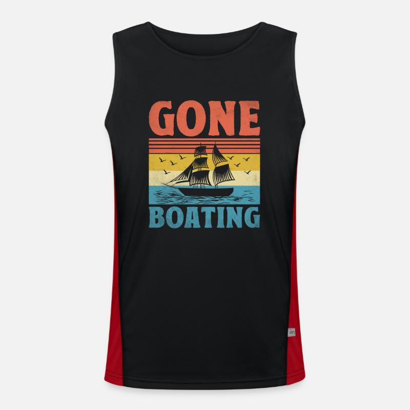 Gone Boating Paddelboot Funktionelles Kontrast-Tank Top für Männer 