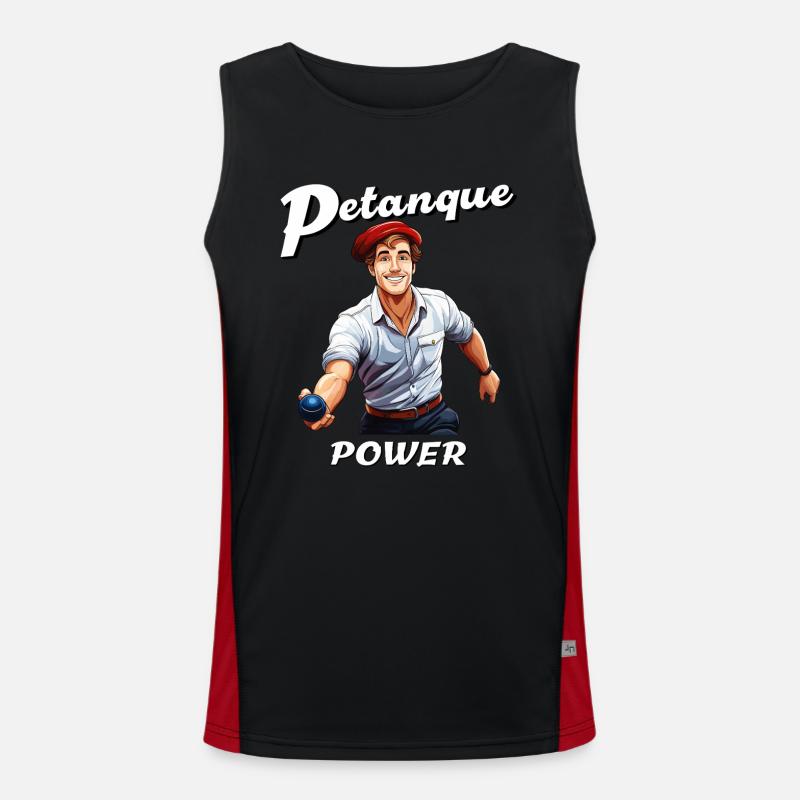 PUISSANCE DE LA PÉTANQUE Débardeur respirant contrasté Homme 