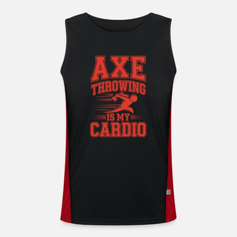 Axe Throwing Target Practice Lumberjack Sport Men's Functional Contrast Tank Top 