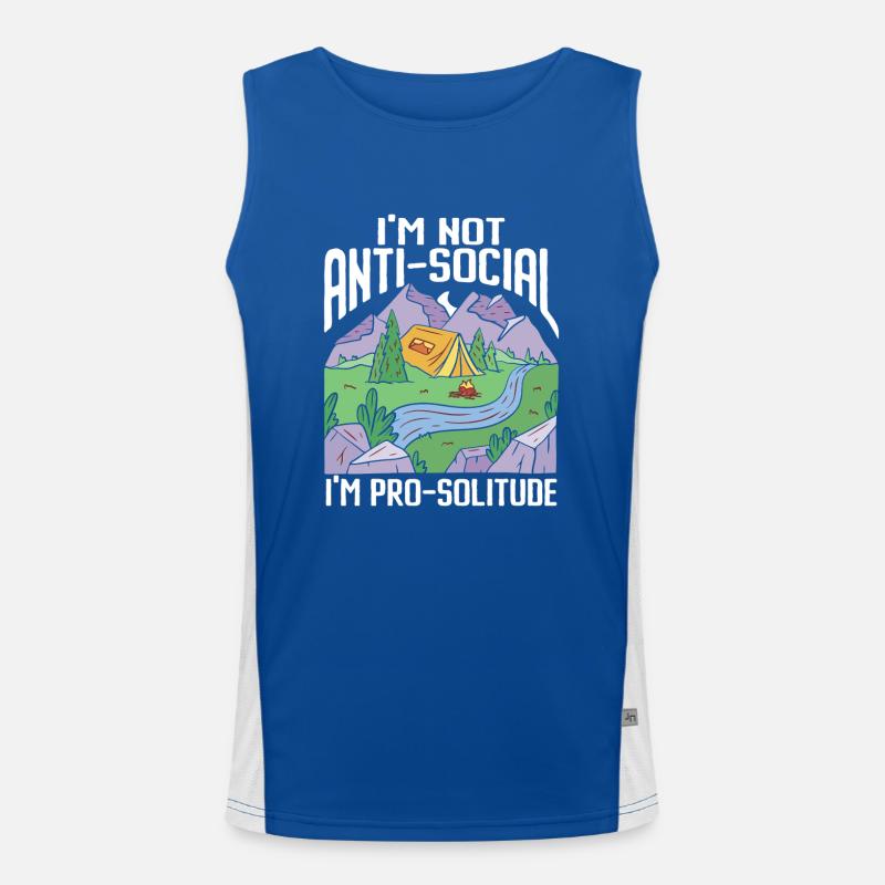 Camping Campfire Camper Funktionelles Kontrast-Tank Top für Männer 