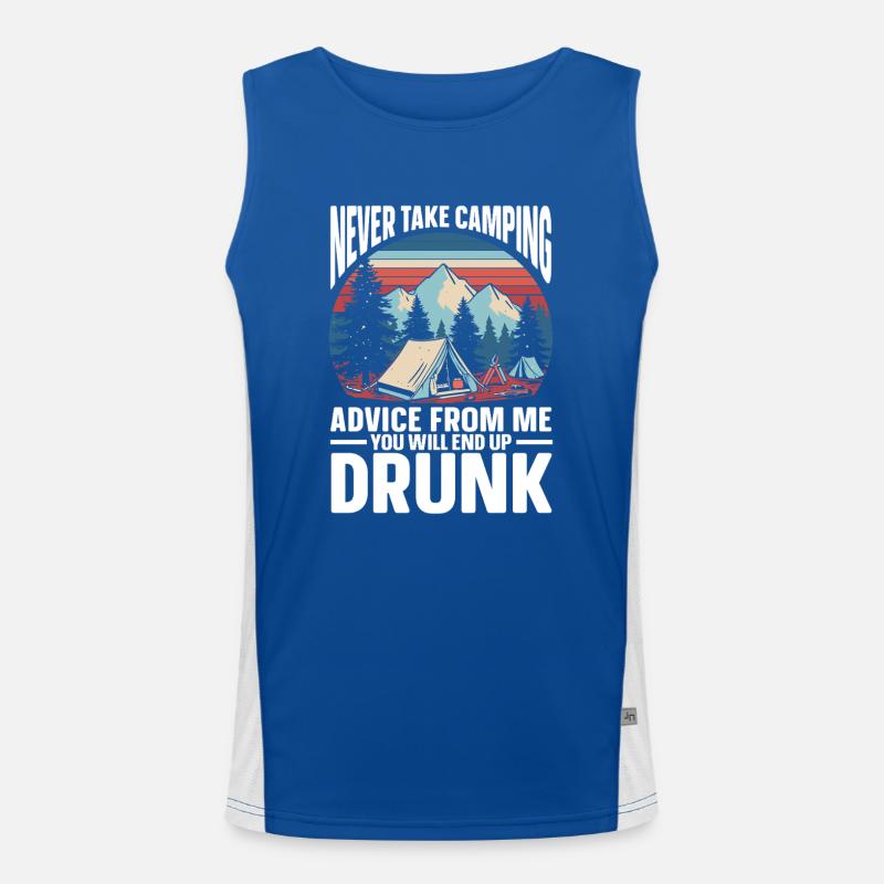 Camping Campfire Camper Funktionelles Kontrast-Tank Top für Männer 