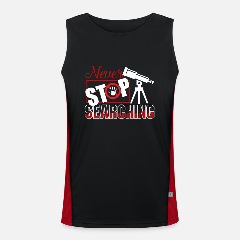 Astronomer Never Stop Searching - Men's Functional Contrast Tank Top  - black/red