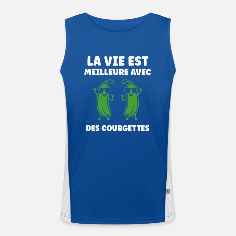 Zucchini Humor Men's Functional Contrast Tank Top 