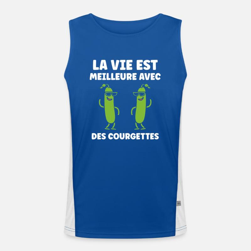 Humour Courgette Débardeur respirant contrasté Homme 