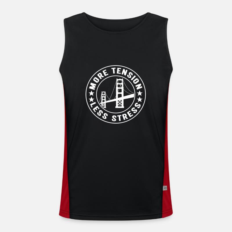 Bridge Engineer Bridge Construction - Men's Functional Contrast Tank Top  - black/red