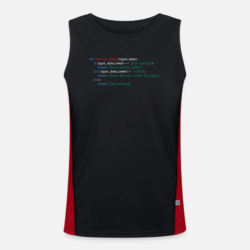 Programmeur Café Code Informatique Cadeau Débardeur respirant contrasté Homme 