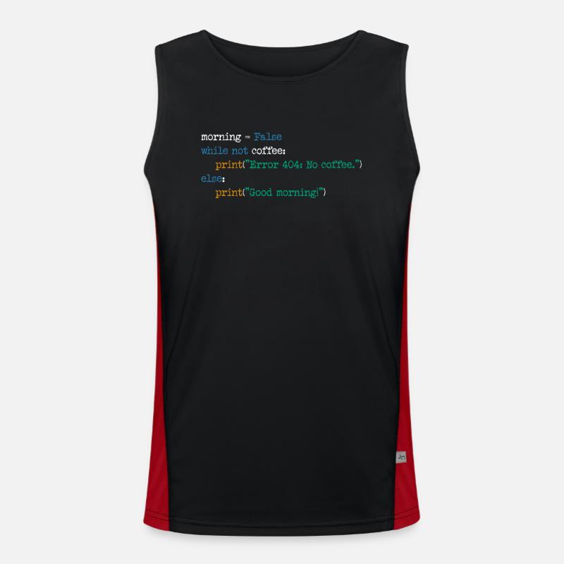 Informatik Kaffee Code Programmierer Geschenk Funktionelles Kontrast-Tank Top für Männer 