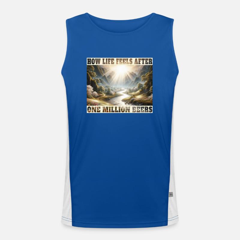 Wie sich das Leben nach einer Million Bier Funktionelles Kontrast-Tank Top für Männer 