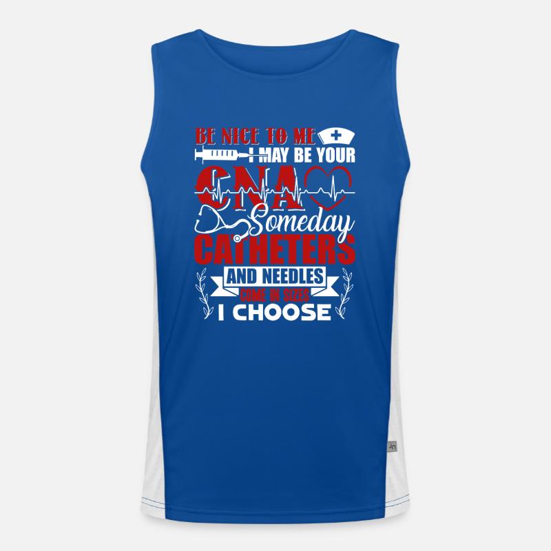 CNA Be Nice To CNA Men's Functional Contrast Tank Top 