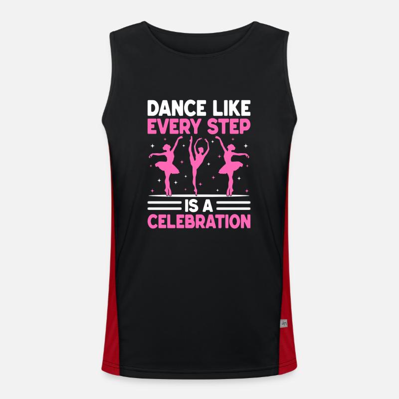 Dance Like Every Step Is A Celebration For Dancing Men's Functional Contrast Tank Top 