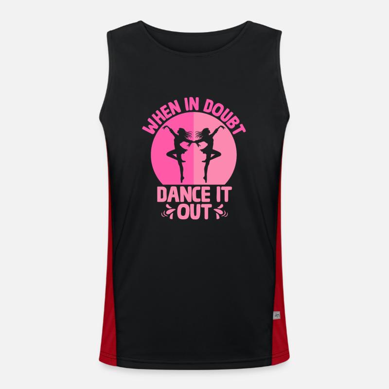 When In Doubt Dance It Out For Dancing Dancer Men's Functional Contrast Tank Top 