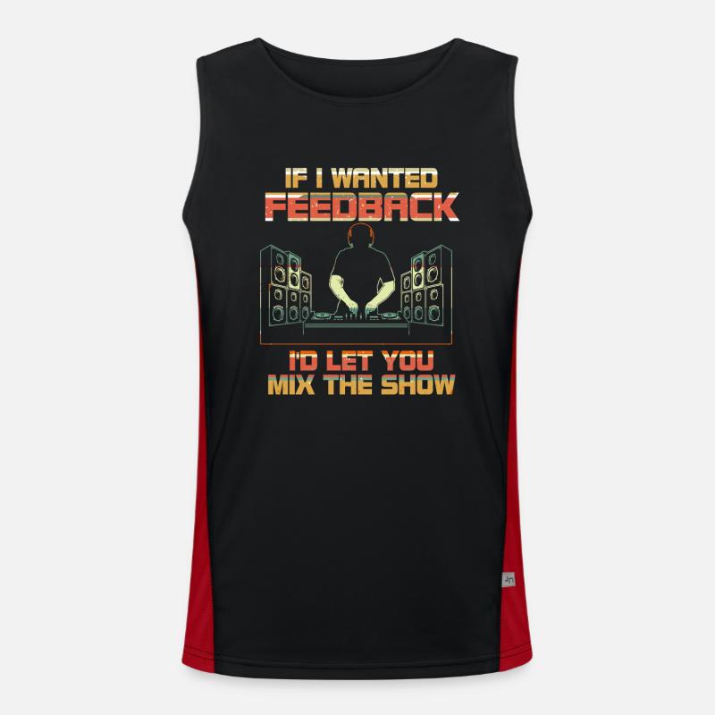 Wenn ich Feedback Sound Engineer wollte Funktionelles Kontrast-Tank Top für Männer 