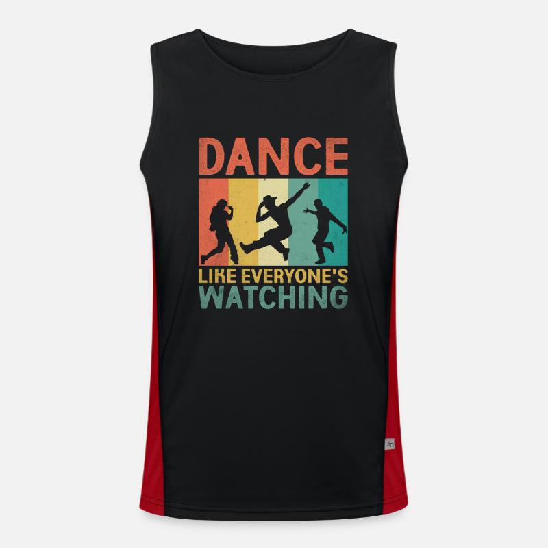 Dance Like Everyone's Watching Dancing Dancer Men's Functional Contrast Tank Top 