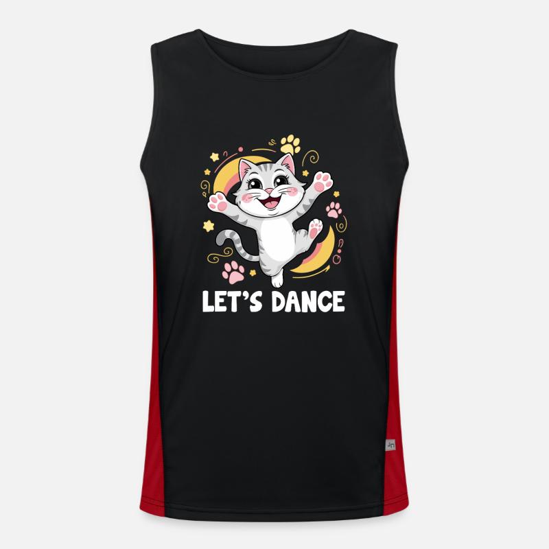 Un chat dansant Let’s Dance Pour Danseur Dansant Débardeur respirant contrasté Homme 