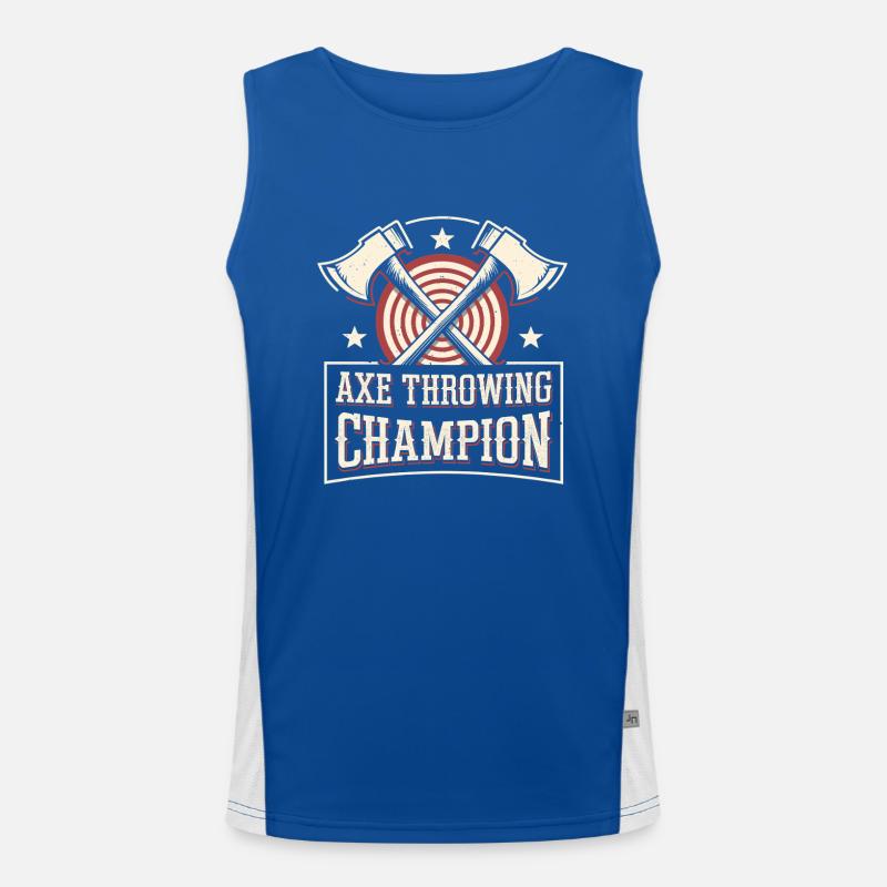 Axe Throwing Target Practice Lumberjack Sport Funktionelles Kontrast-Tank Top für Männer 