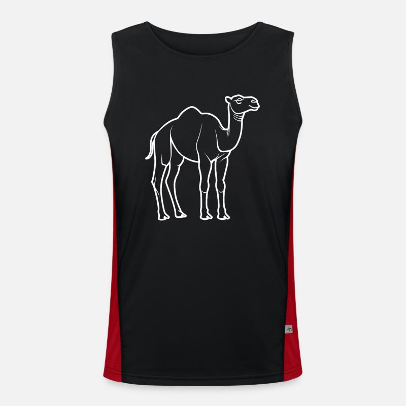 Kamel Funktionelles Kontrast-Tank Top für Männer 