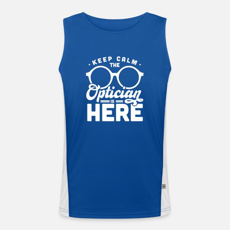 Optiker Optometrist Funktionelles Kontrast-Tank Top für Männer 
