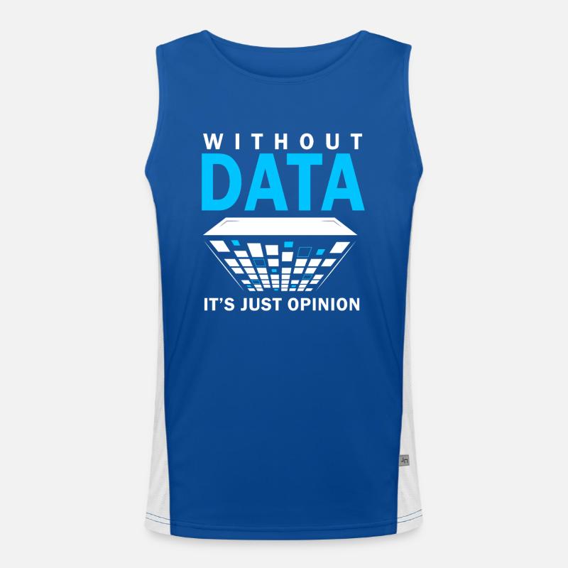 Funny Data Enthusiast Design Men's Functional Contrast Tank Top 