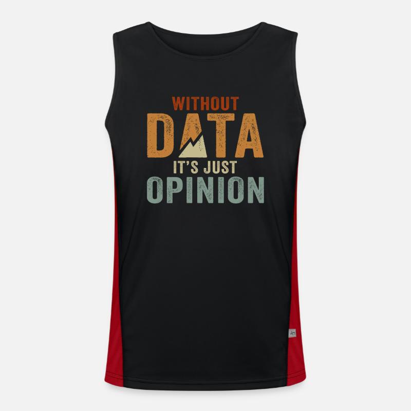 Lustiges Daten-Enthusiasten-Design Funktionelles Kontrast-Tank Top für Männer 