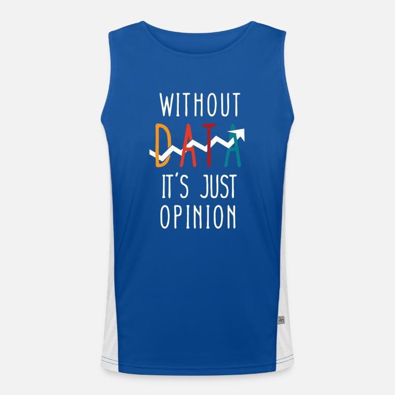 Funny Data Enthusiast Design Men's Functional Contrast Tank Top 