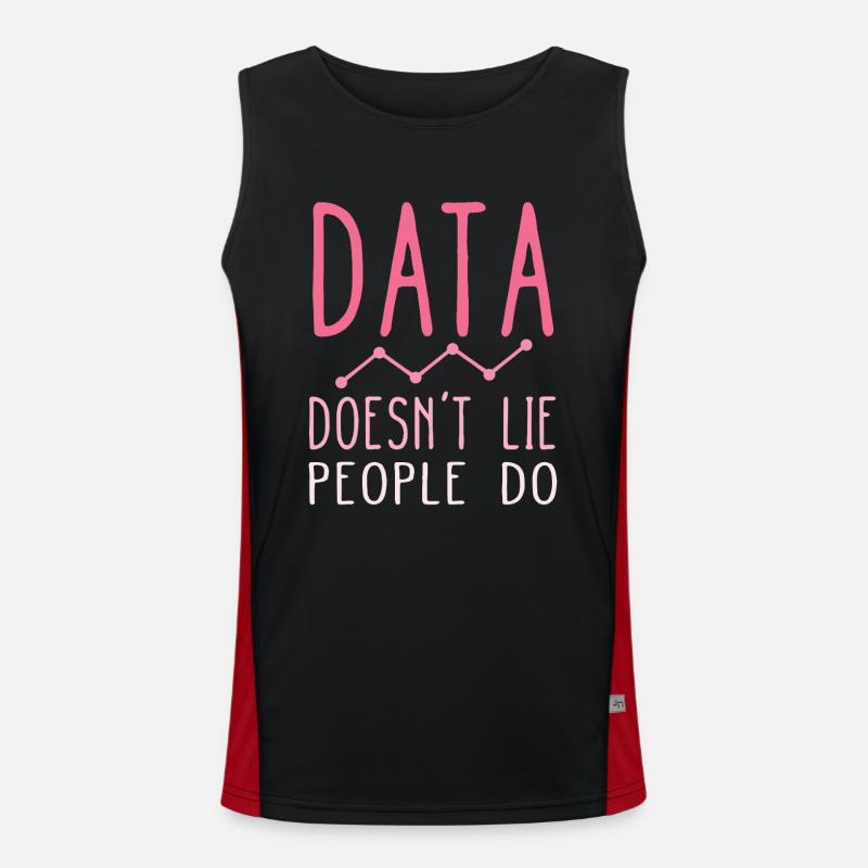 Daten lügen nicht, Menschen machen Datenanalysten Funktionelles Kontrast-Tank Top für Männer 
