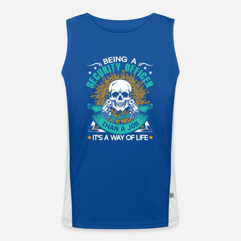 Security Officer Being A Security Officer Men's Functional Contrast Tank Top 