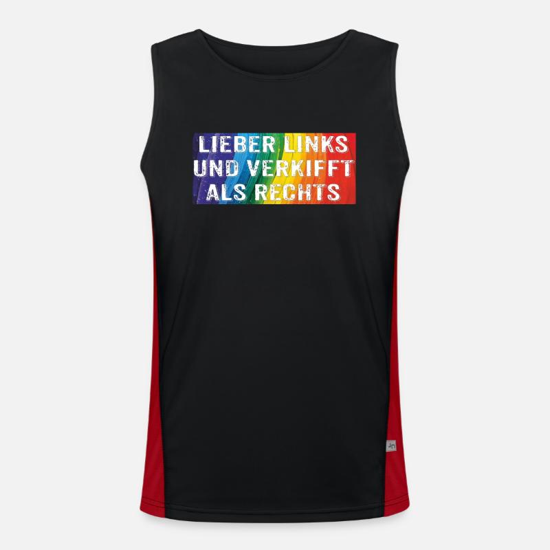 RATHER LEFT-WING FILTHY RIGHT-WING RADICAL Men's Functional Contrast Tank Top 