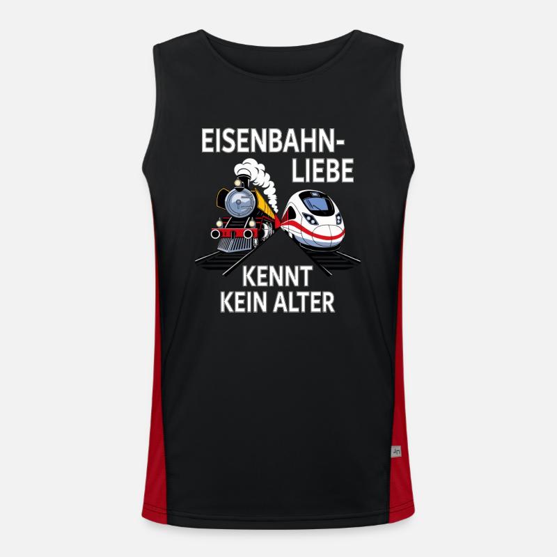 TRAIN TRAIN RAILWAY LOVE KNOWS NO AGE Men's Functional Contrast Tank Top 