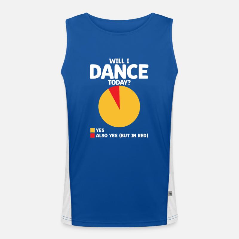 Will I Dance Today For Dancing Dancer Choreography Men's Functional Contrast Tank Top 