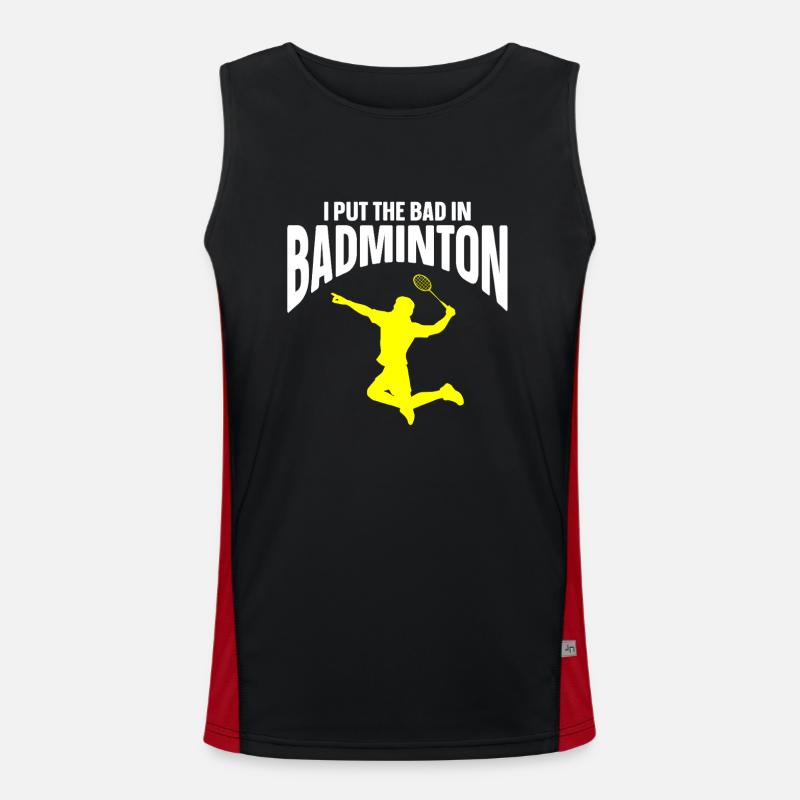 Badminton Player Funktionelles Kontrast-Tank Top für Männer 