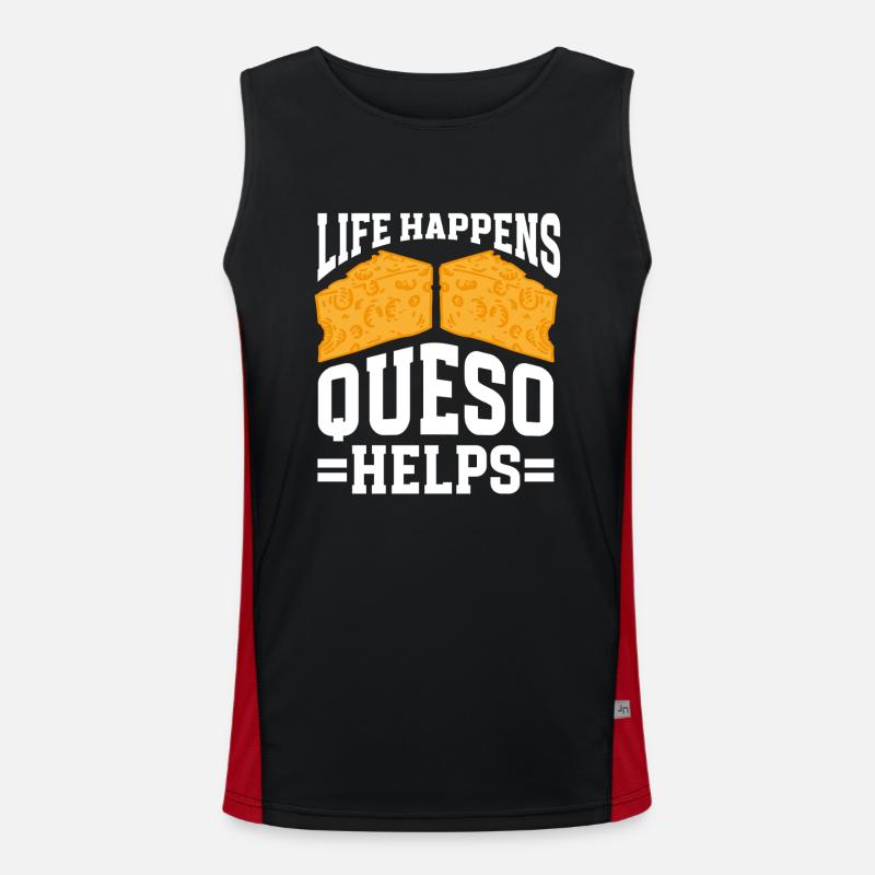 Cheese Making Cheese Lover - Men's Functional Contrast Tank Top  - black/red