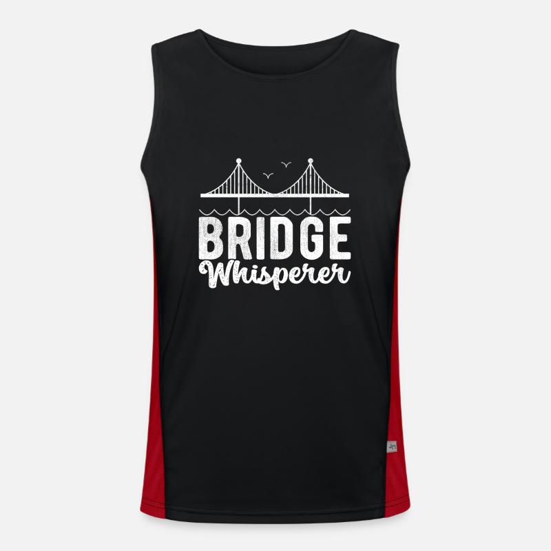 Bridge Engineer Bridge Construction - Men's Functional Contrast Tank Top - black/red