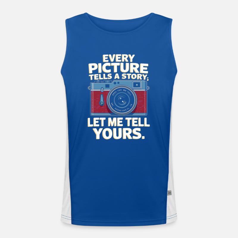 Jedes Bild erzählt eine Geschichte; Lassen Sie mich Ihre erzählen. Funktionelles Kontrast-Tank Top für Männer 