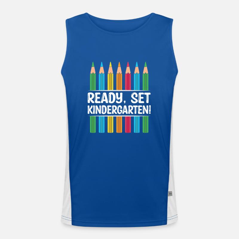 Ready Set Maternelle Enseignant Élèves Débardeur respirant contrasté Homme 
