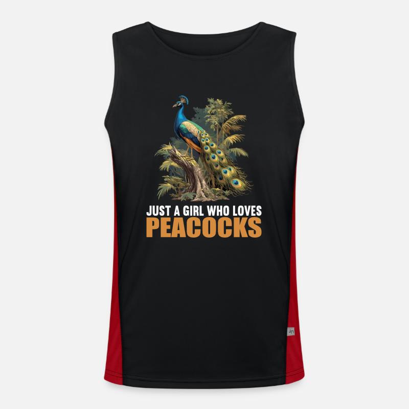 Peacocks Peacock - Men's Functional Contrast Tank Top - black/red