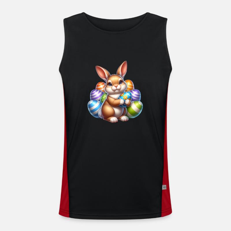 Oeuf de Pâques Oeufs de Pâques Lapin de Pâques Débardeur respirant contrasté Homme 
