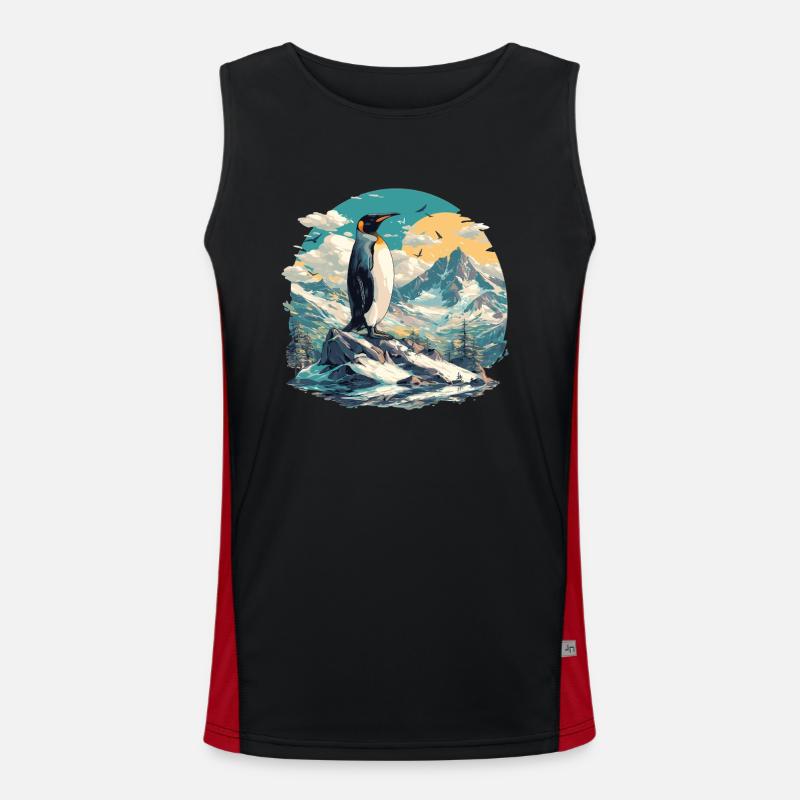 Penguins Penguin - Men's Functional Contrast Tank Top  - black/red