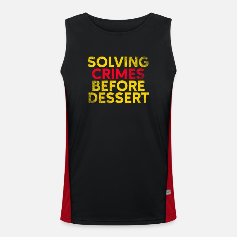 Murder Mystery Dinner Fun Night Men's Functional Contrast Tank Top 