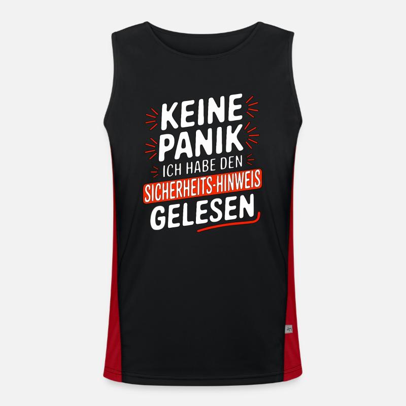 SICHERHEITSHINWEIS Funktionelles Kontrast-Tank Top für Männer 
