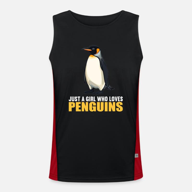 Penguins Penguin - Men's Functional Contrast Tank Top  - black/red